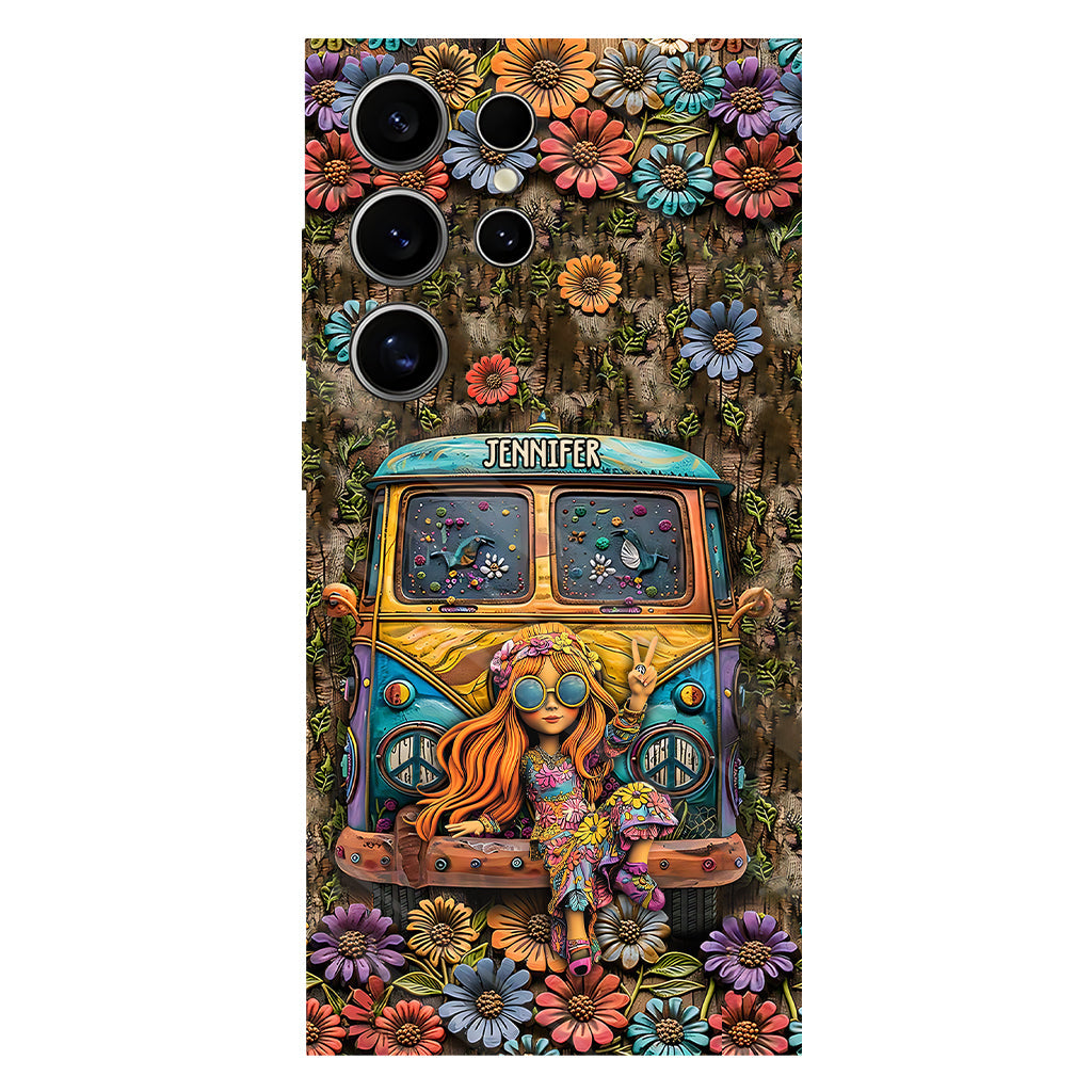 Coque de téléphone personnalisée Cute Caravan - Hippie avec imprimé intégral