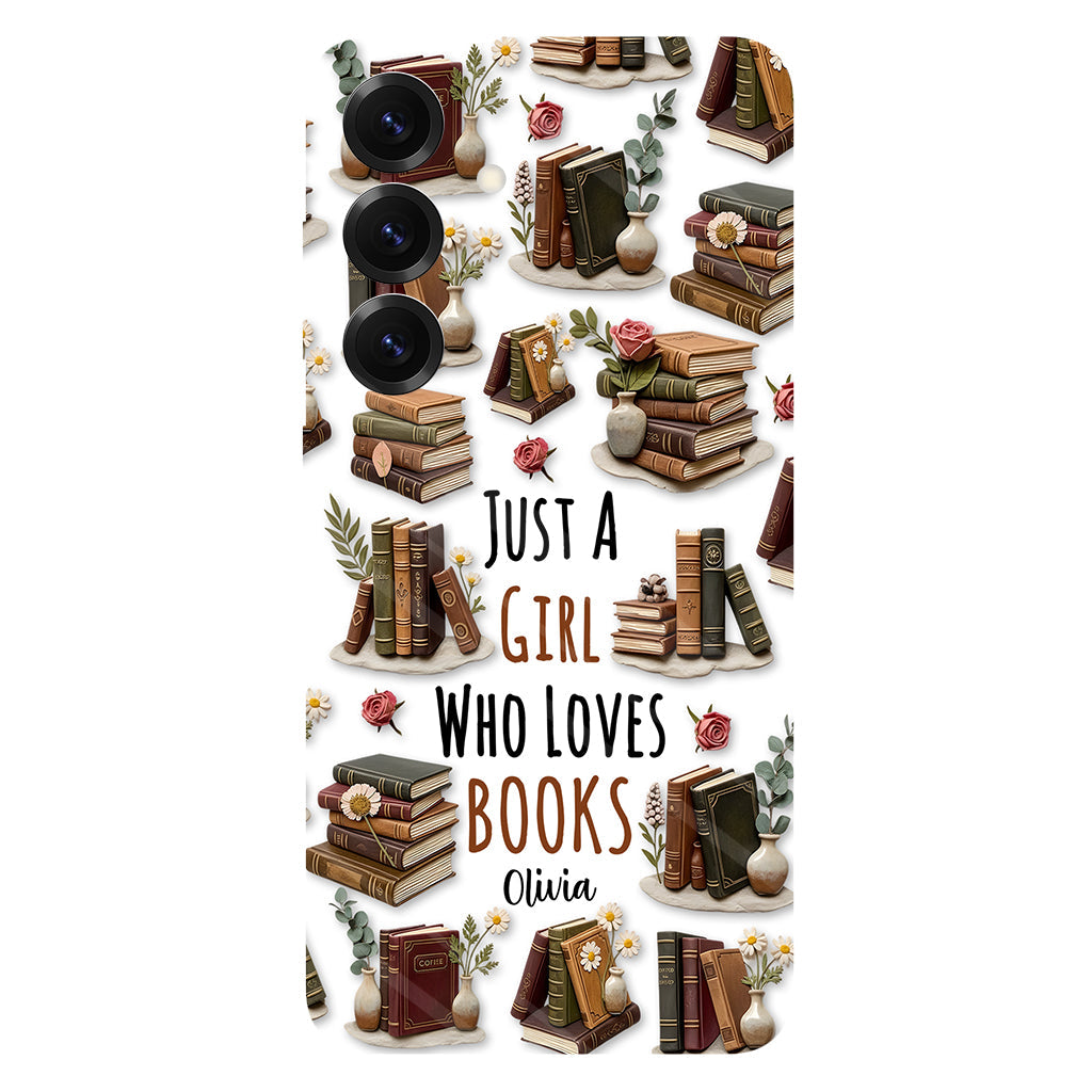 Just A Girl Who Loves Books - Personalized Book Full Print Phone Case