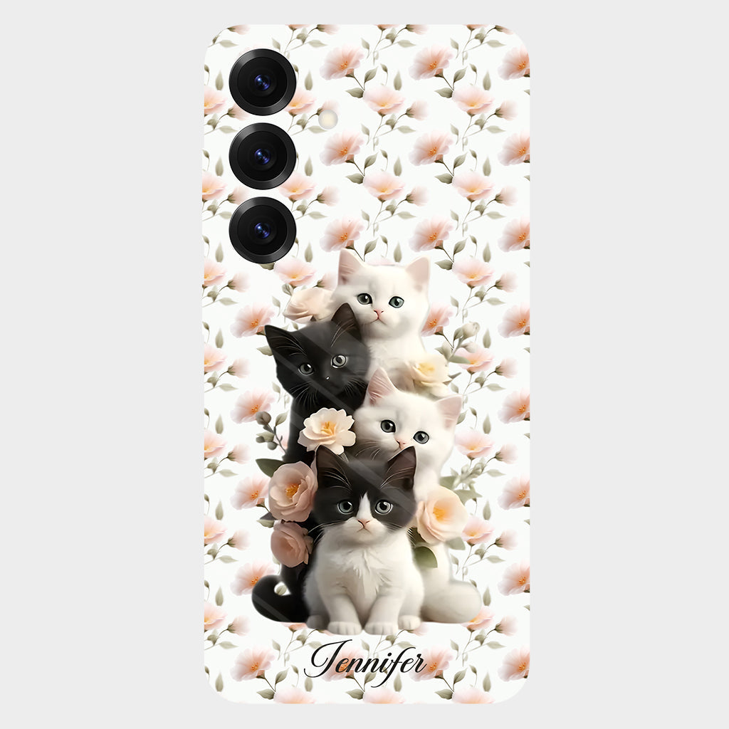 Adorables chatons - Coque de téléphone personnalisée avec motif chat intégral