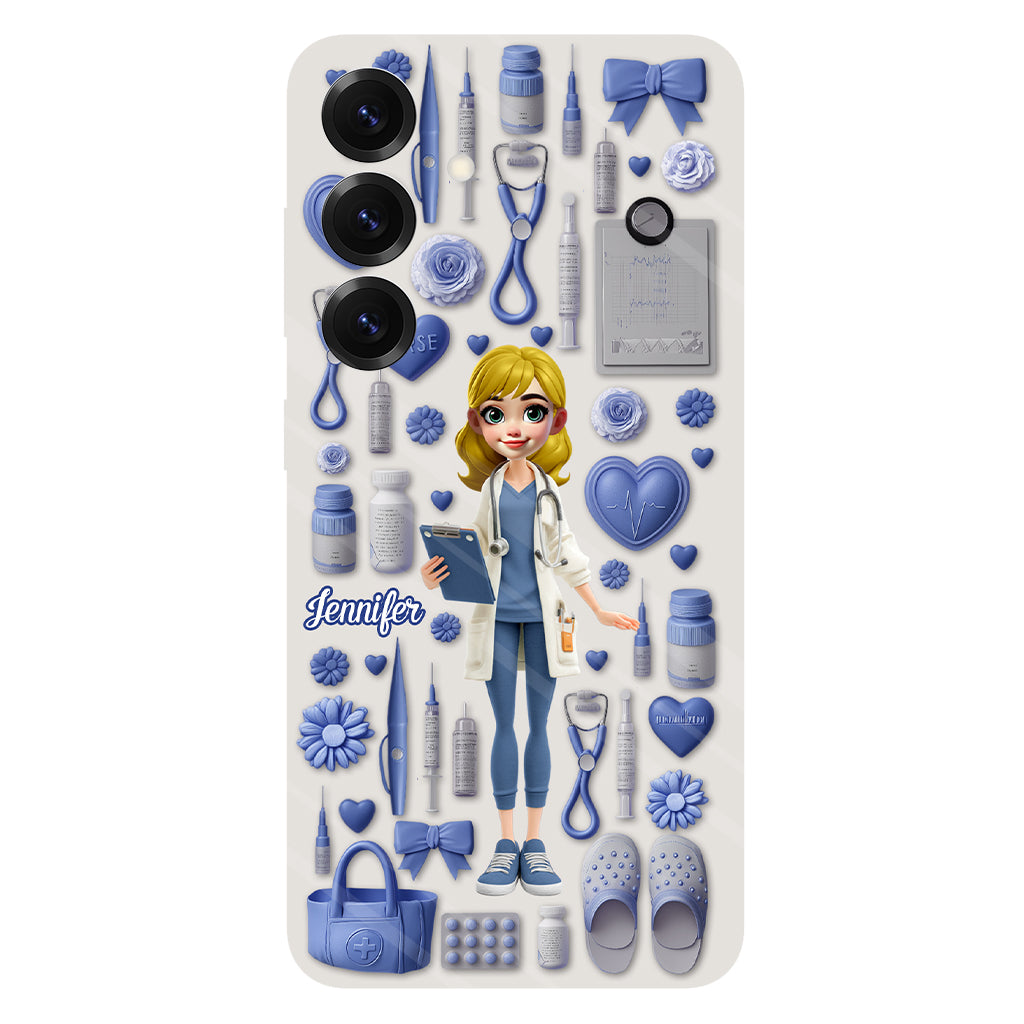 Le métier d'infirmière est un travail de cœur - Coque de téléphone personnalisée avec impression intégrale pour infirmière