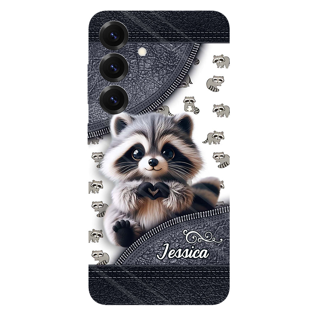 Adorable raton laveur - Coque de téléphone personnalisée avec motif raton laveur intégral