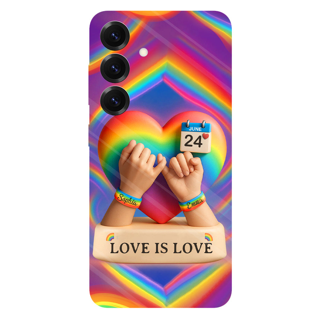 Love Is Love - Personalized LGBT Support Full Print Phone Case