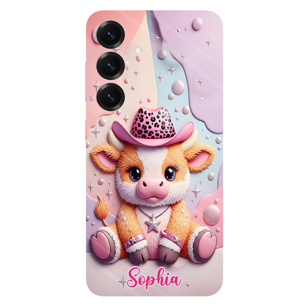 Adorable vache des Highlands - Coque de téléphone personnalisée avec imprimé intégral vache des Highlands