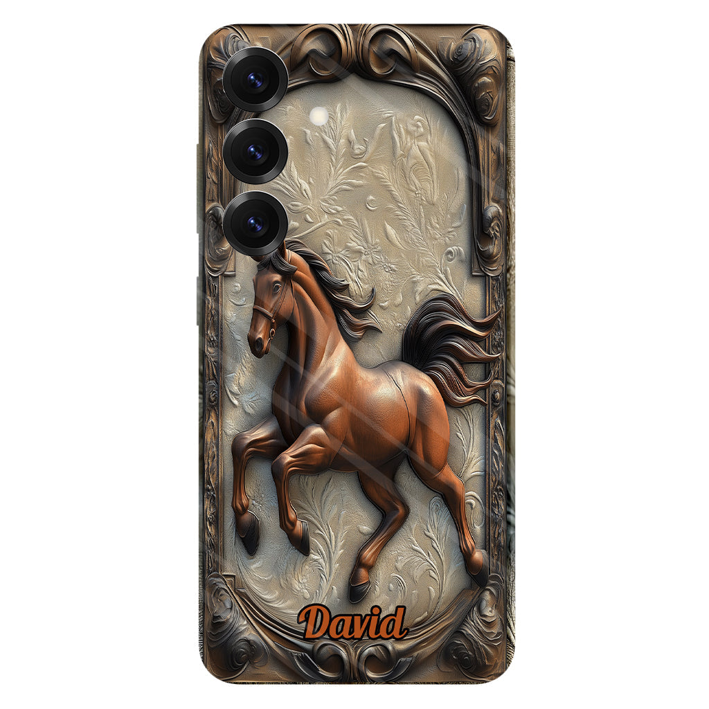 Coque de téléphone personnalisée Love Horse avec motif cheval intégral