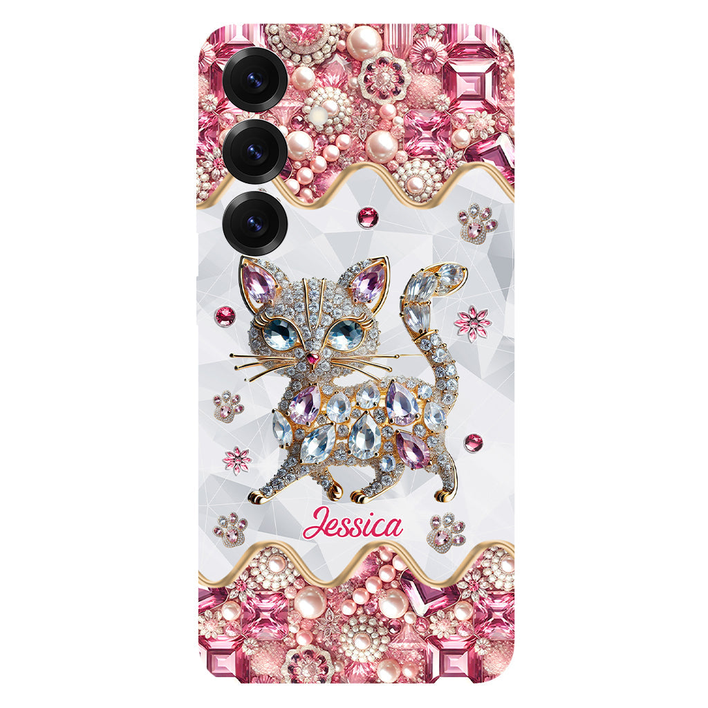 Juste une fille qui aime les chats - Coque de téléphone personnalisée avec impression intégrale de chat