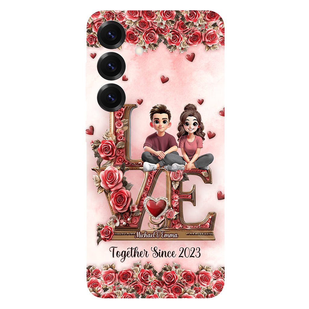 Je t'aimerai toujours - Coque de téléphone personnalisée pour couple avec impression intégrale