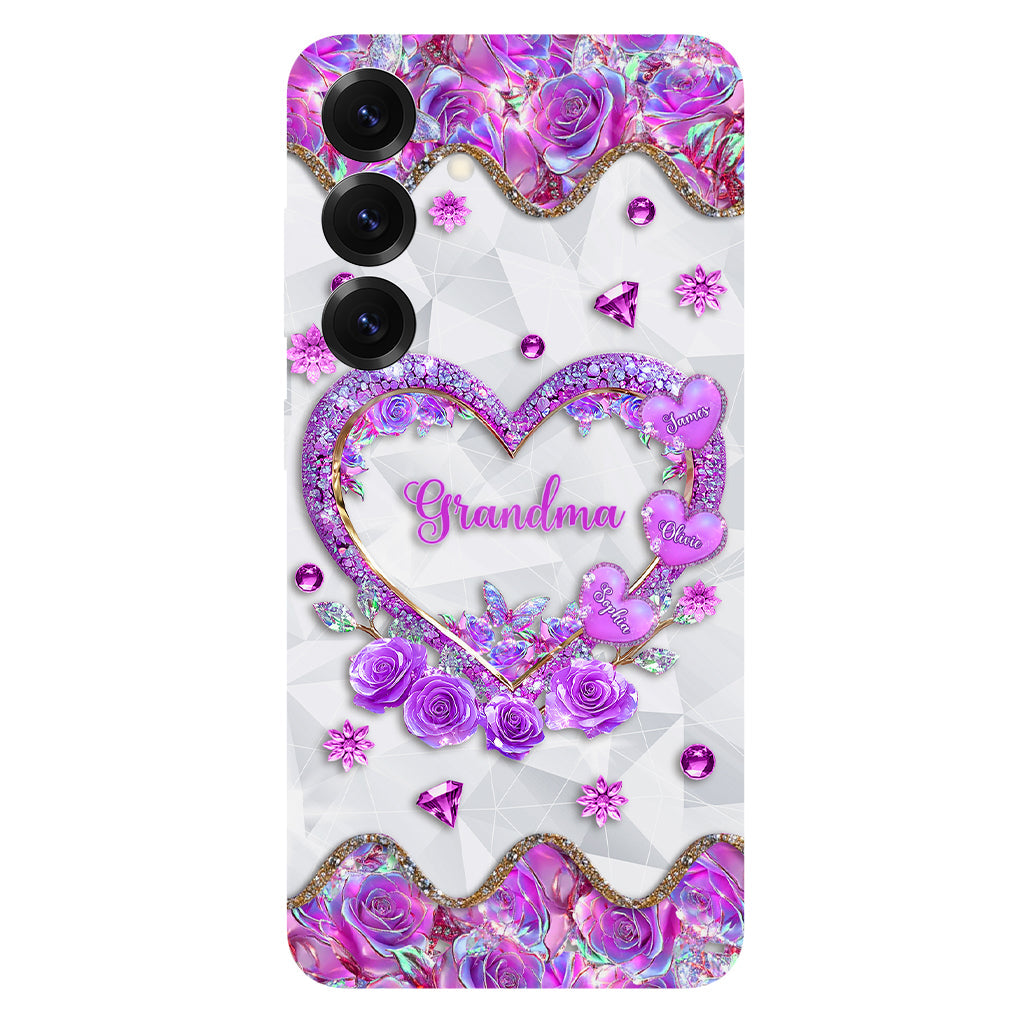 Les chéries de la maman de grand-mère - Coque de téléphone personnalisée avec impression intégrale « Grand-mère »