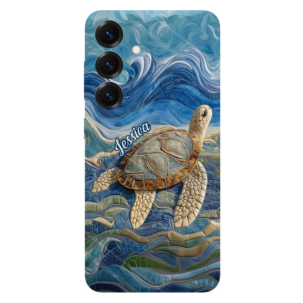 Coque de téléphone personnalisée avec motif tortue pour les amoureux des tortues