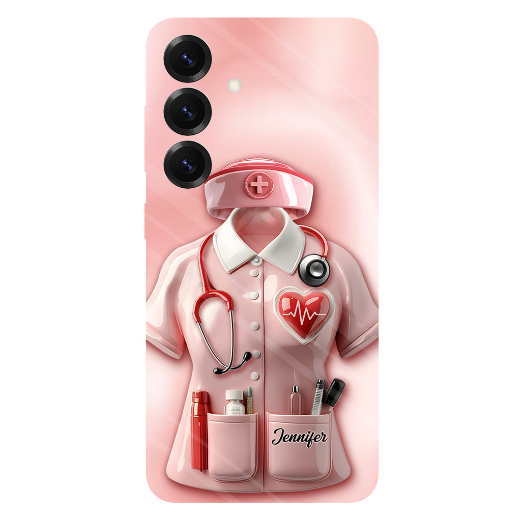 Les infirmières sont au cœur des soins de santé - Coque de téléphone personnalisée avec le texte intégral « Infirmière »