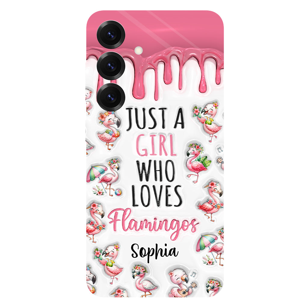 Just A Girl Who Loves Flamingos - Personalized Flamingo Full Print Phone Case