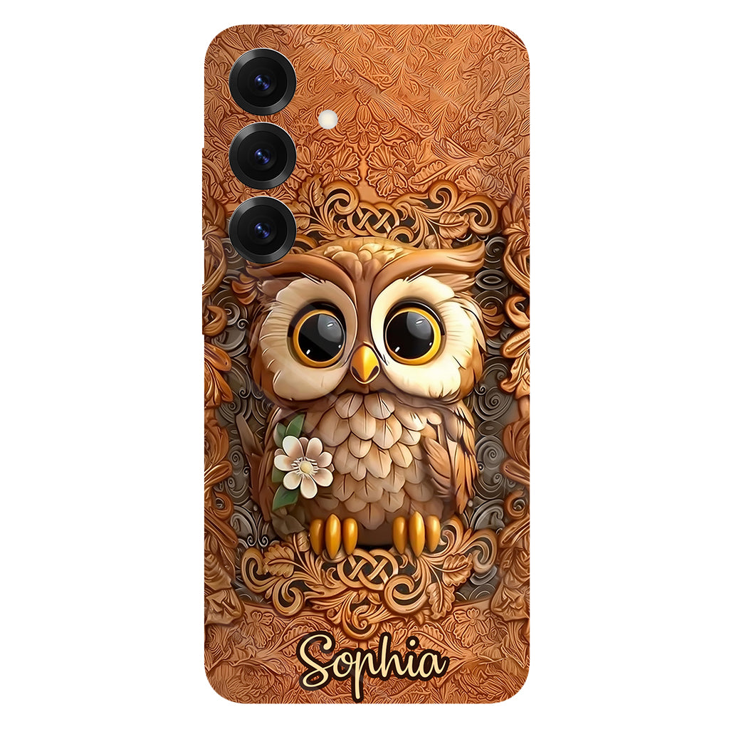 Magnifique hibou - Coque de téléphone personnalisée avec motif hibou intégral