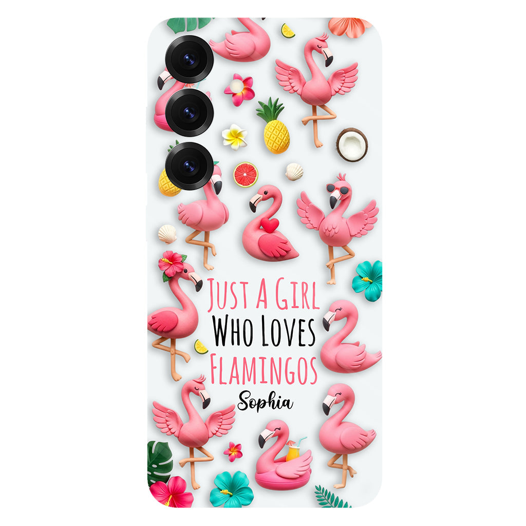 Coque de téléphone personnalisée « Flamants roses » avec motif intégral flamants roses