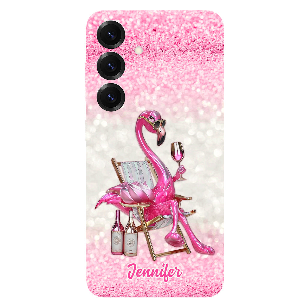 Be a Flamingo In a Flock of Pigeons - Personalized Flamingo Full Print Phone Case