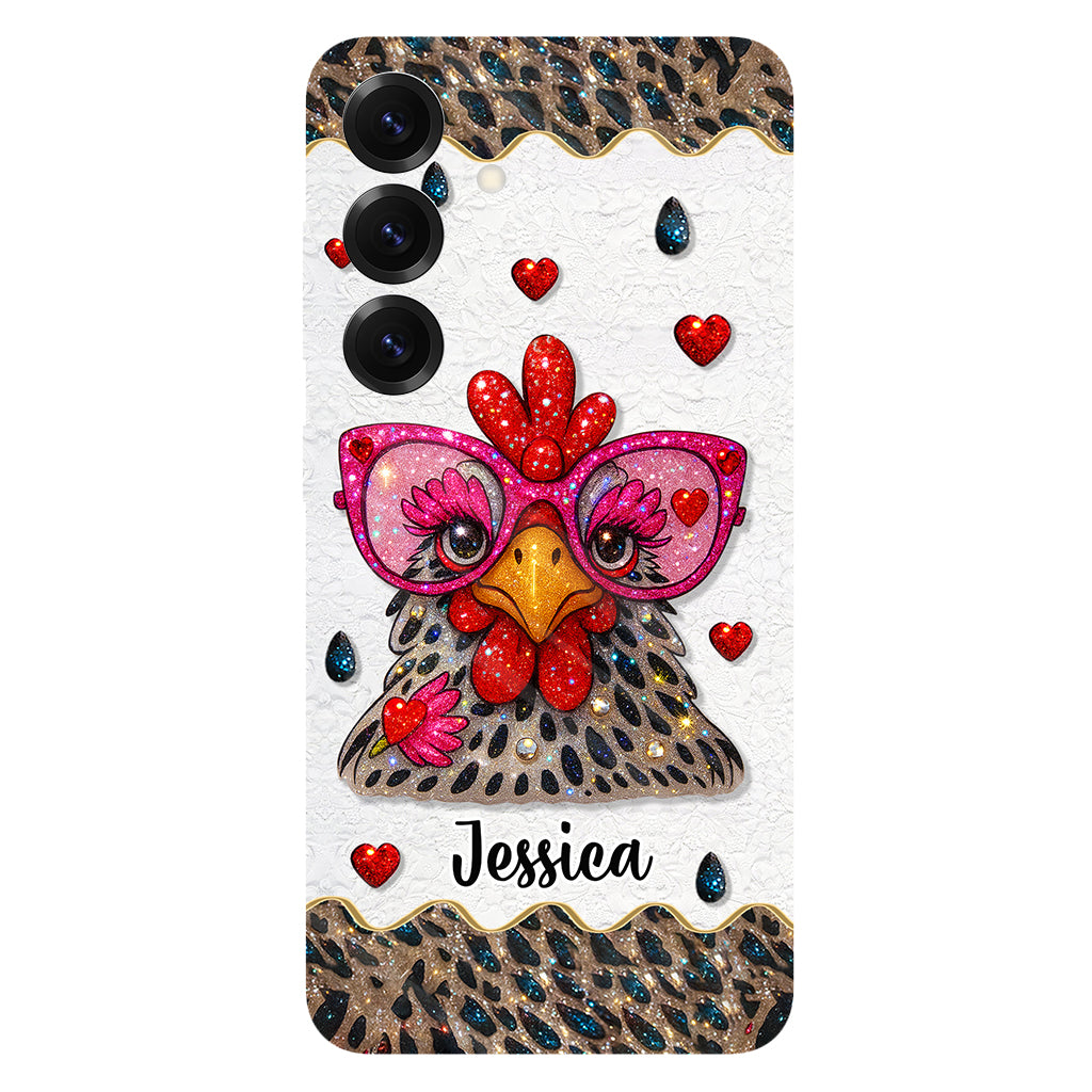 Crazy Chicken Lady - Personalized Chicken Full Print Phone Case
