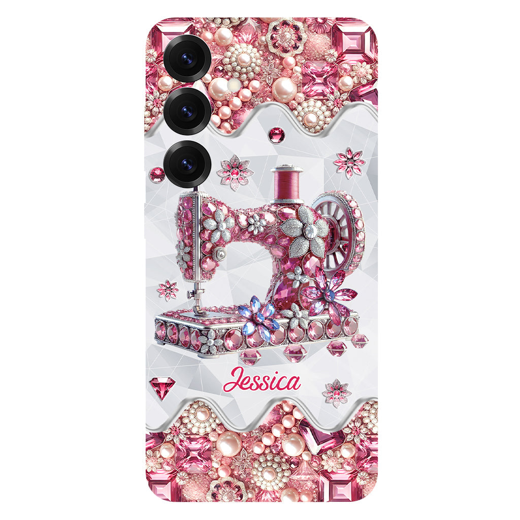 Coque de téléphone personnalisée « Juste une fille qui aime coudre » avec impression intégrale