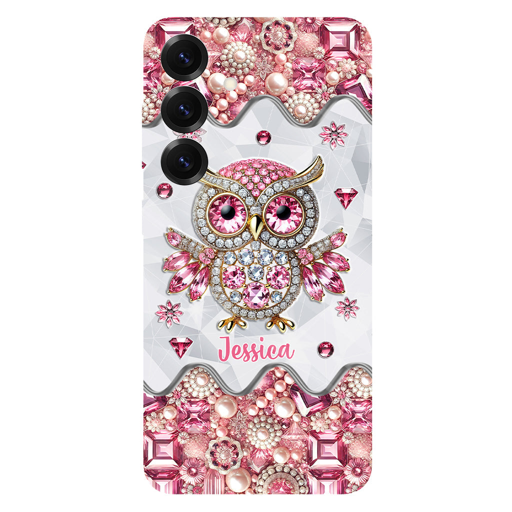Juste une fille qui aime les hiboux - Coque de téléphone personnalisée avec motif hibou