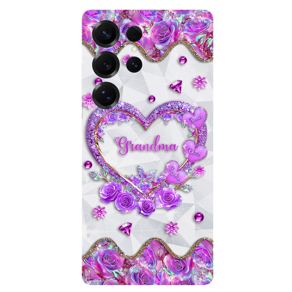 Les chéries de la maman de grand-mère - Coque de téléphone personnalisée avec impression intégrale « Grand-mère »