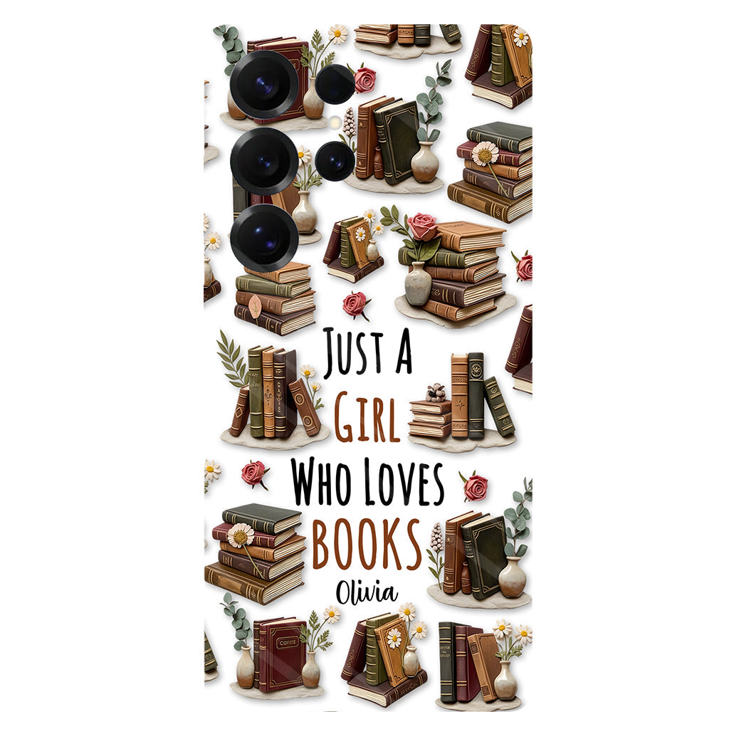 Just A Girl Who Loves Books - Personalized Book Full Print Phone Case