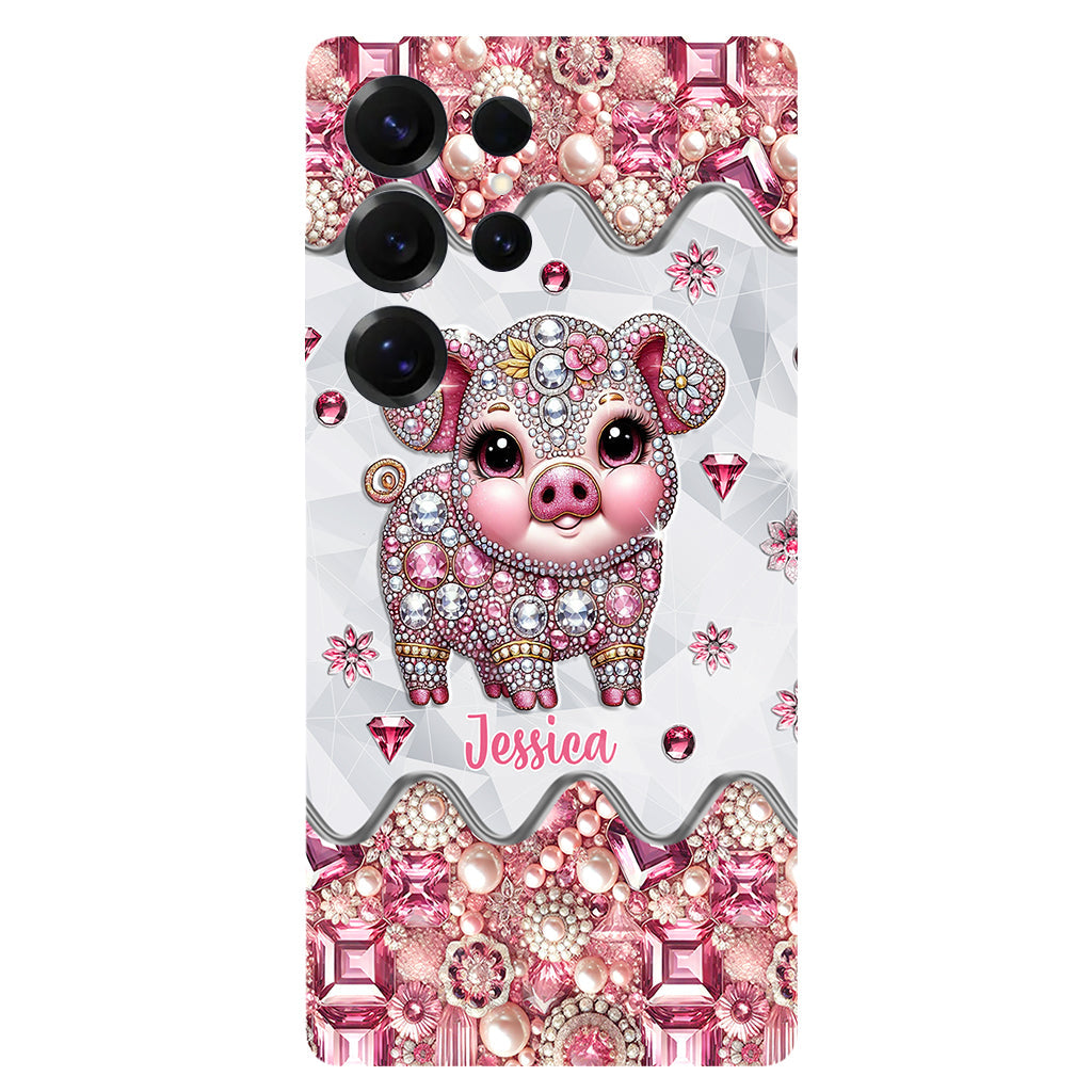 Coque de téléphone personnalisée pour amoureux des cochons - Mignon Cochon - Impression intégrale