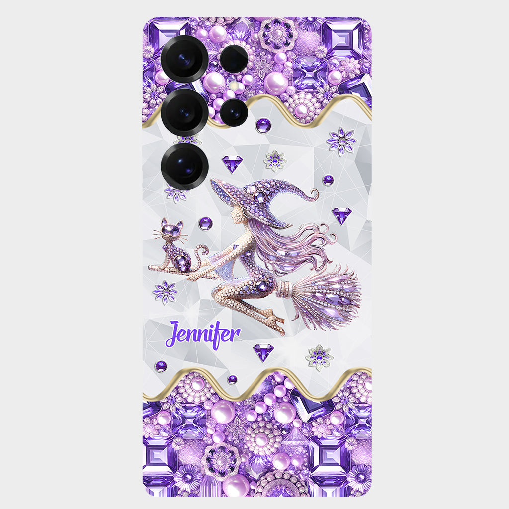 Witch And Broomstick - Personalized Witch Full Print Phone Case