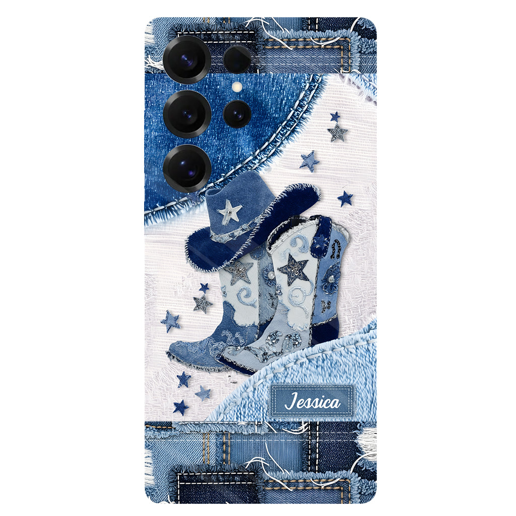 Bottes de cowgirl - Coque de téléphone personnalisée avec motif cowgirl
