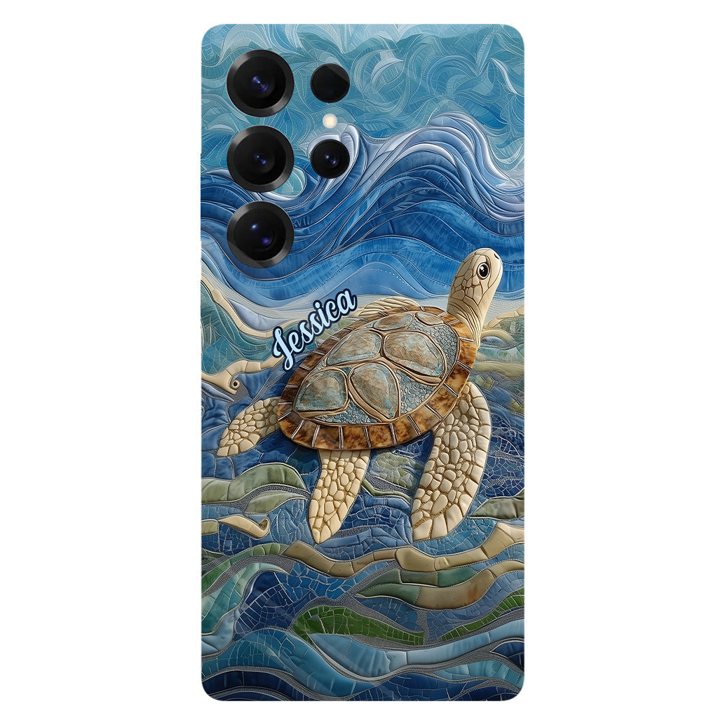 Coque de téléphone personnalisée avec motif tortue pour les amoureux des tortues