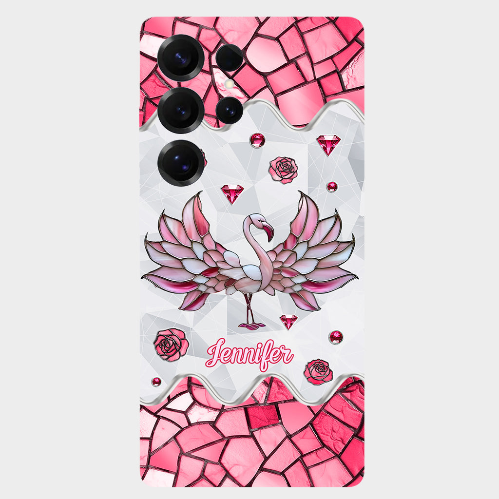 Magnifique flamant rose - Coque de téléphone personnalisée avec imprimé flamant rose intégral