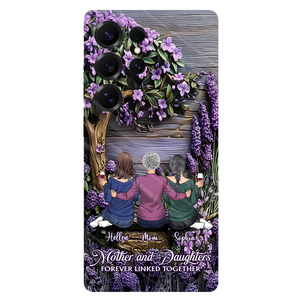 Mother And Daughters Forever Linked Together - Personalized Mother Full Print Phone Case
