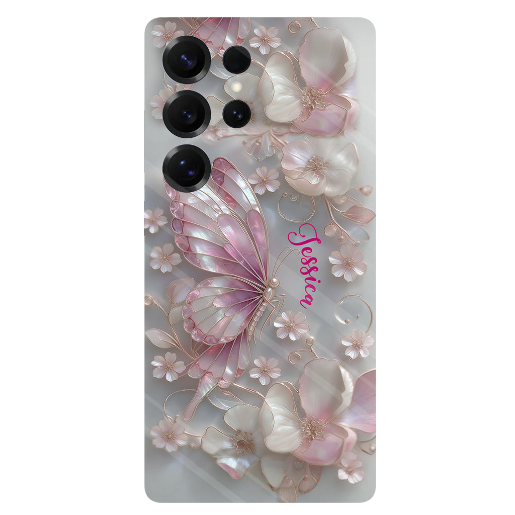 Coque de téléphone personnalisée avec motif papillons « J’adore les papillons »