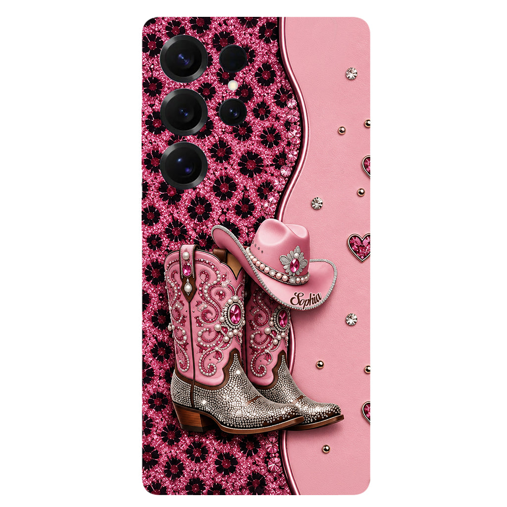 Cowgirl Boots - Personalized Cowgirl Full Print Phone Case