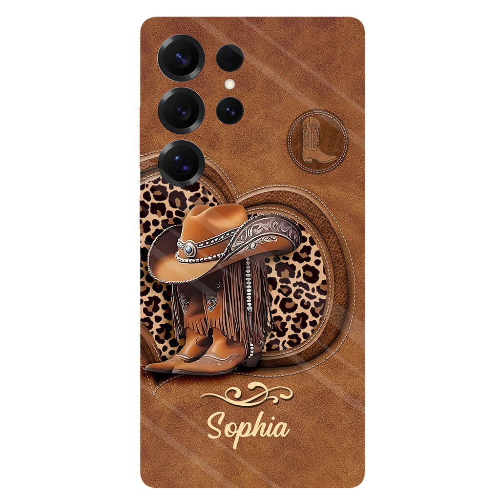 Bottes de cowgirl - Coque de téléphone personnalisée avec motif cowgirl