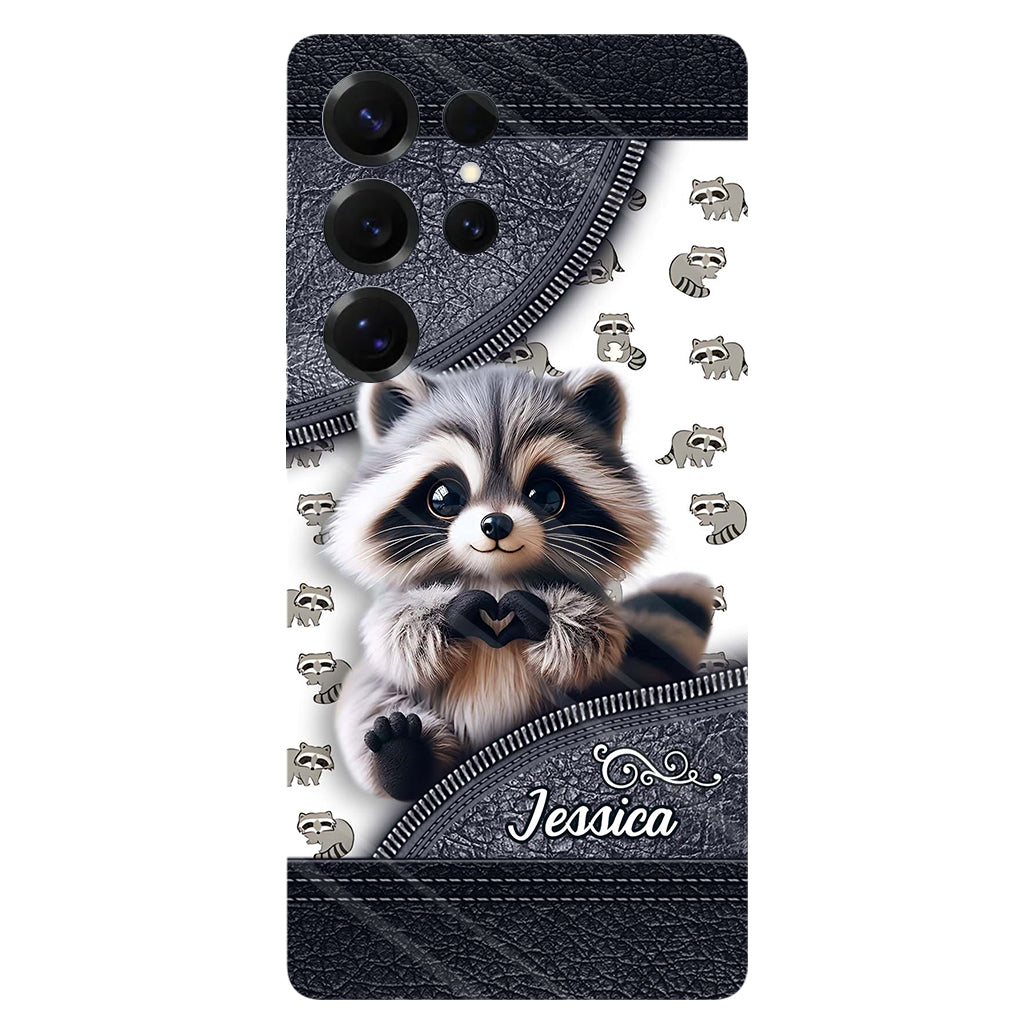 Adorable raton laveur - Coque de téléphone personnalisée avec motif raton laveur intégral