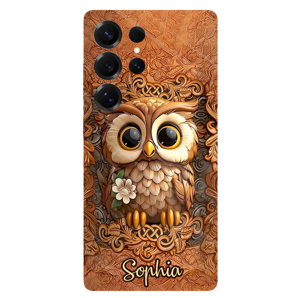 Magnifique hibou - Coque de téléphone personnalisée avec motif hibou intégral