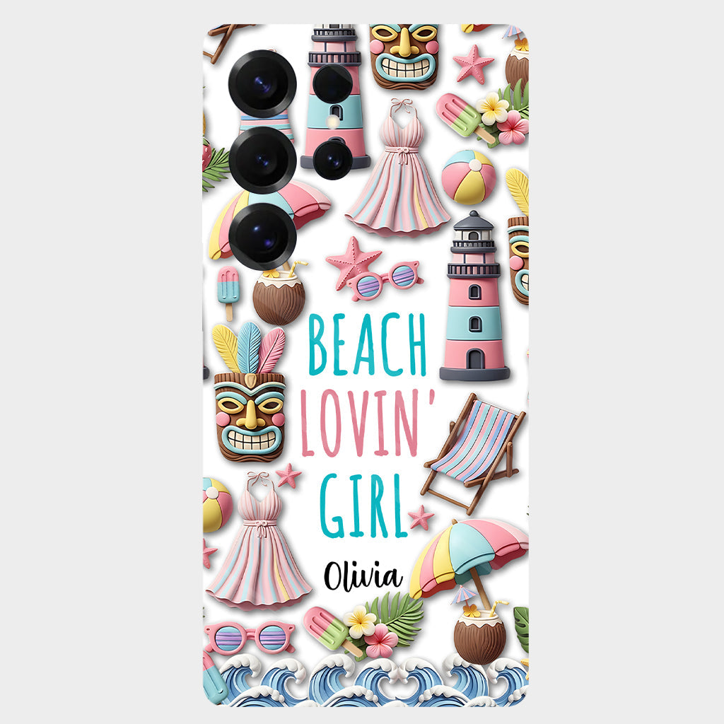 Beach Lovin' Girl - Personalized Sea Lover Full Print Phone Case