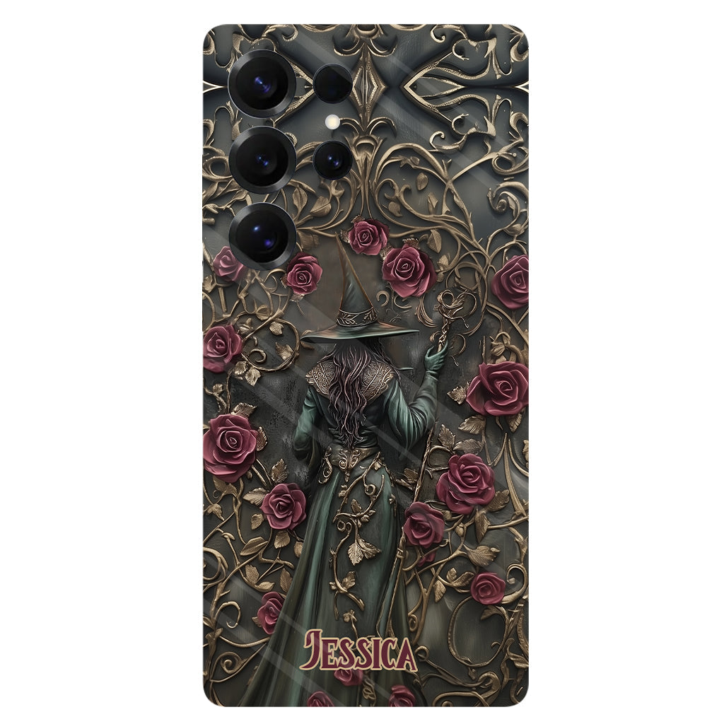 Beautiful Witch And Roses - Personalized Witch Full Print Phone Case