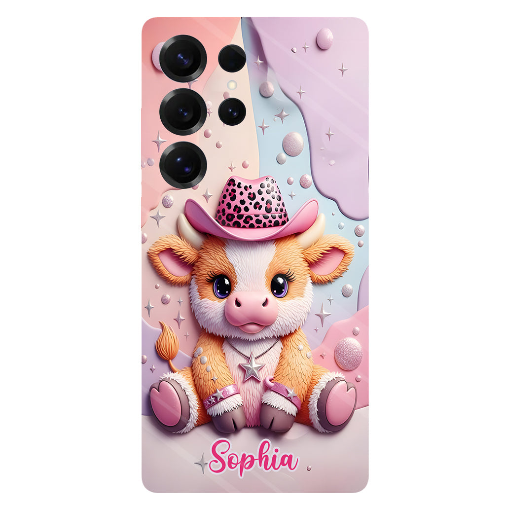 Adorable vache des Highlands - Coque de téléphone personnalisée avec imprimé intégral vache des Highlands