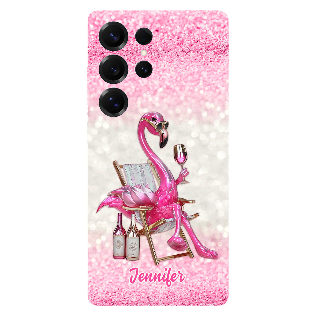 Be a Flamingo In a Flock of Pigeons - Personalized Flamingo Full Print Phone Case