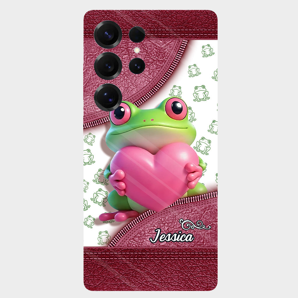 Coque de téléphone personnalisée Love Frog avec motif grenouille