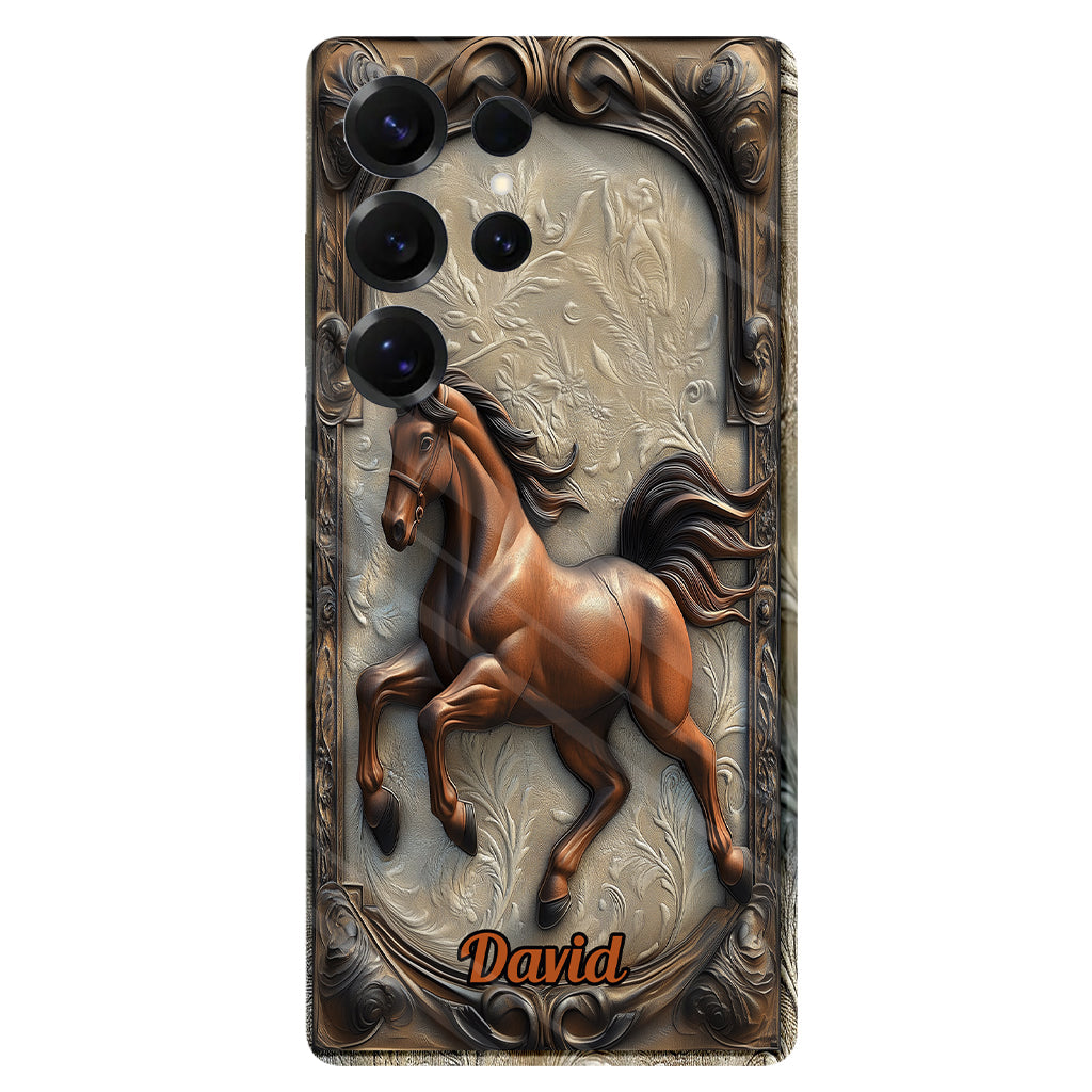 Coque de téléphone personnalisée Love Horse avec motif cheval intégral