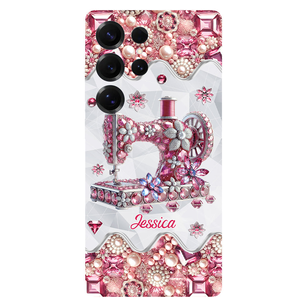 Coque de téléphone personnalisée « Juste une fille qui aime coudre » avec impression intégrale