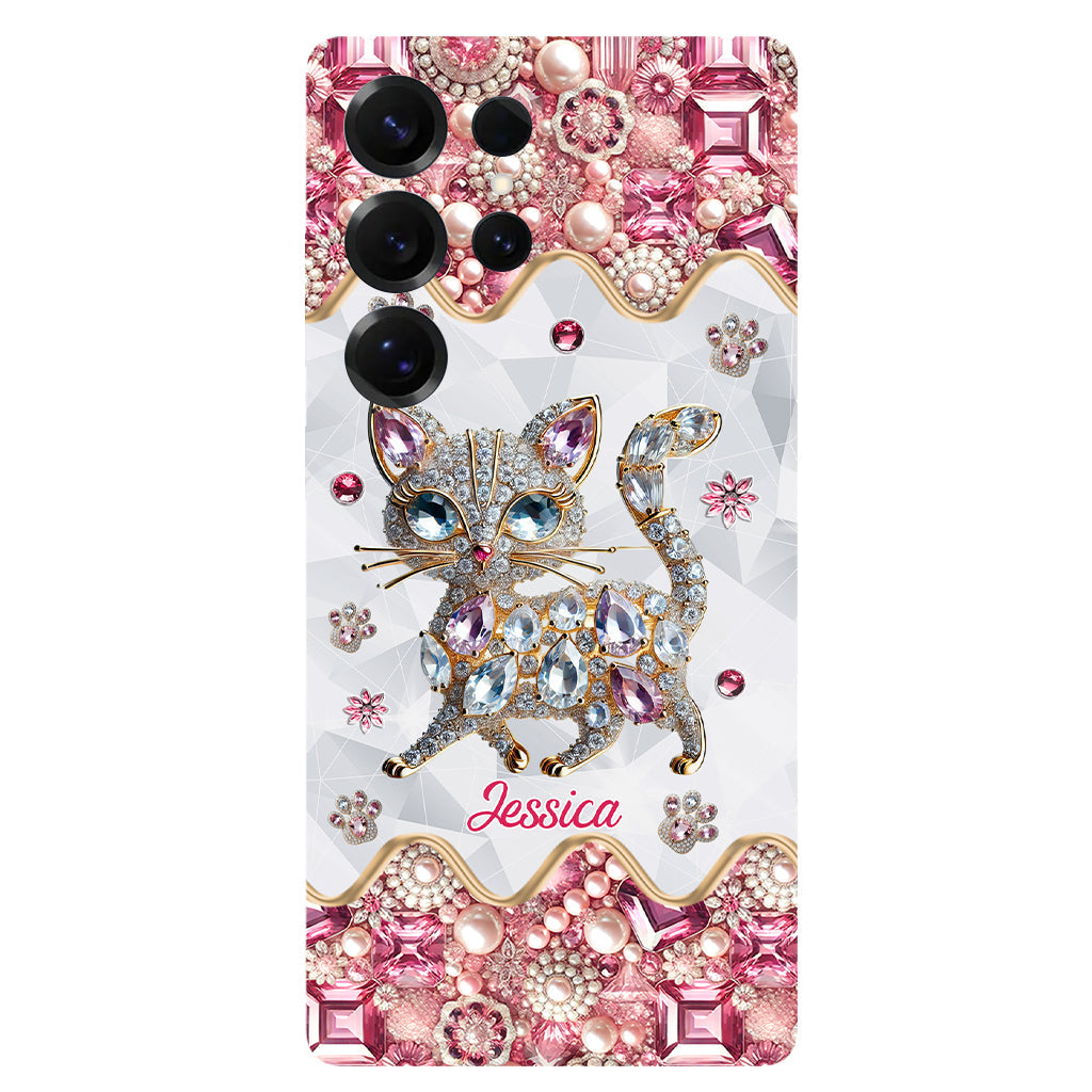 Juste une fille qui aime les chats - Coque de téléphone personnalisée avec impression intégrale de chat