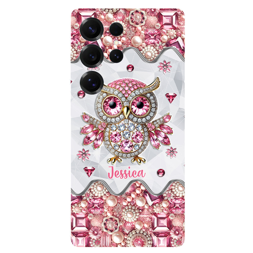Juste une fille qui aime les hiboux - Coque de téléphone personnalisée avec motif hibou