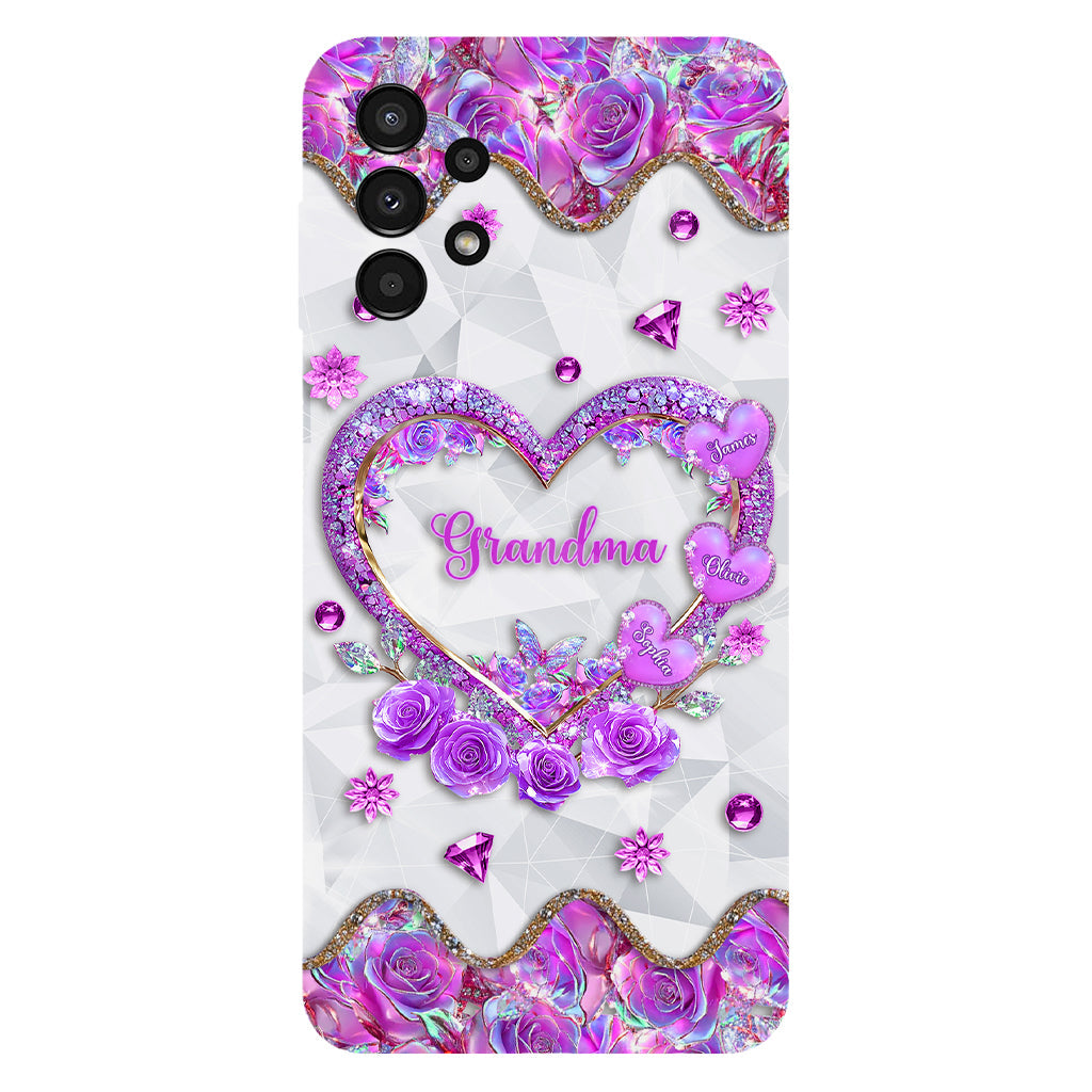 Les chéries de la maman de grand-mère - Coque de téléphone personnalisée avec impression intégrale « Grand-mère »