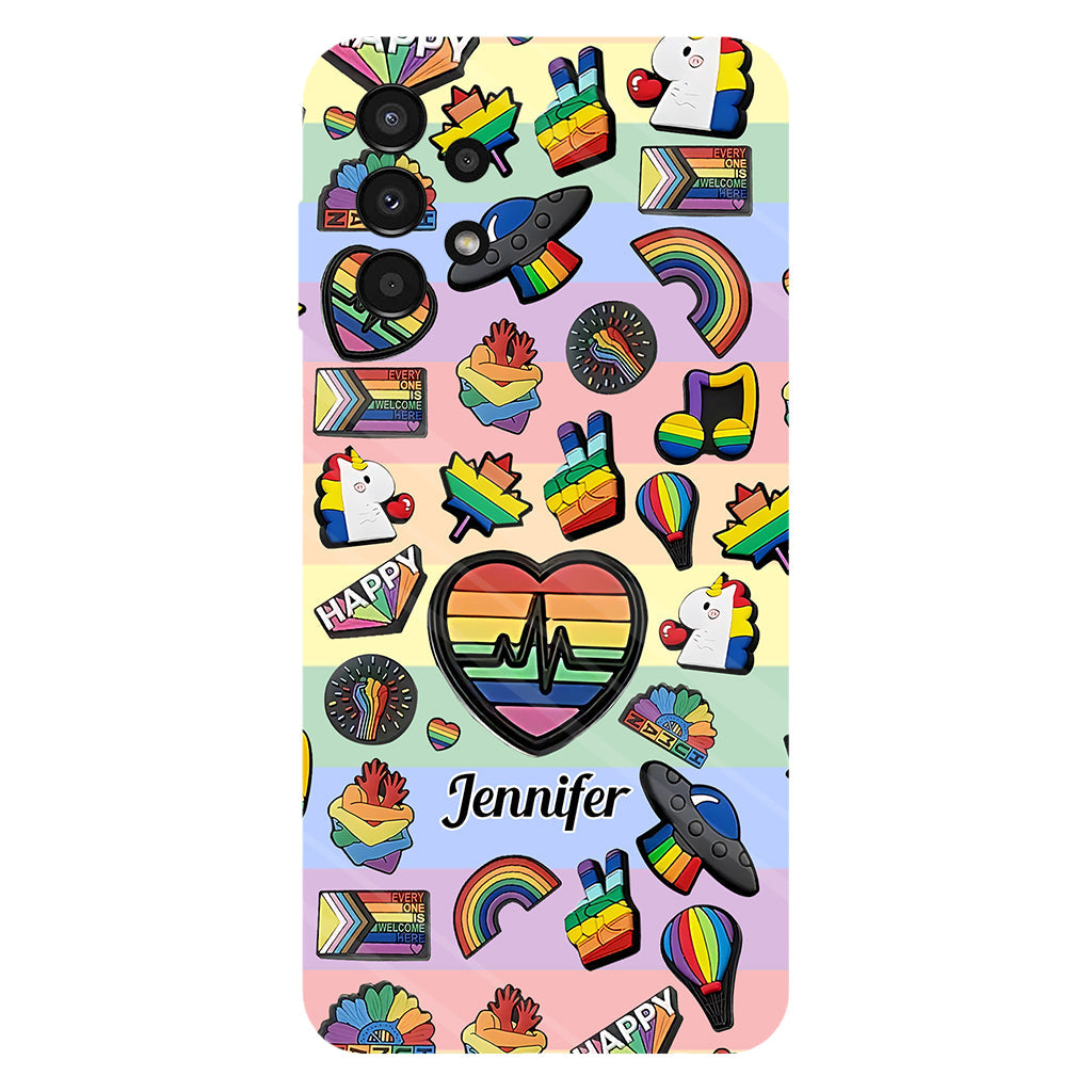 Pride Rainbow - Personalized LGBT Support Full Print Phone Case & Phone Grip