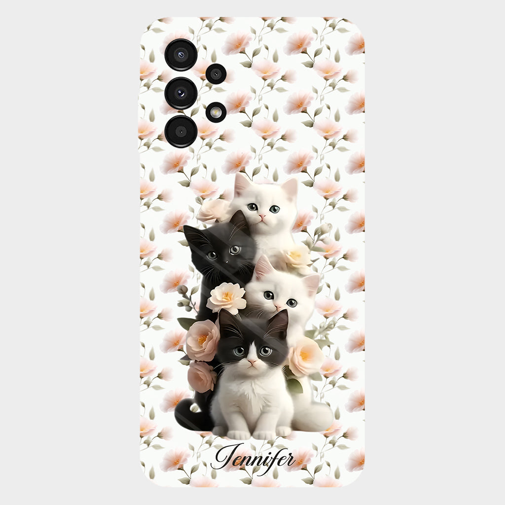 Adorables chatons - Coque de téléphone personnalisée avec motif chat intégral
