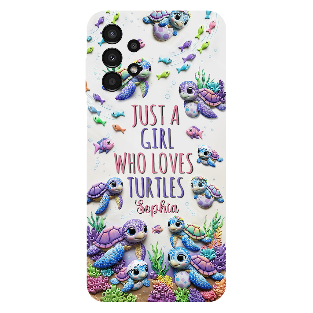 Just A Girl Who Loves Turtles - Personalized Turtle Full Print Phone Case