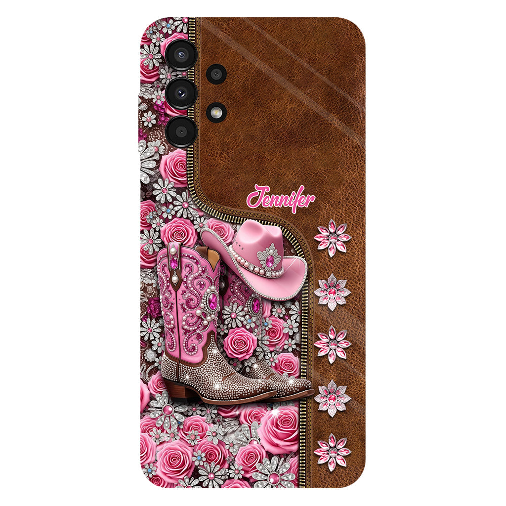 Magnifiques bottes de cowgirl - Coque de téléphone personnalisée avec motif cowgirl