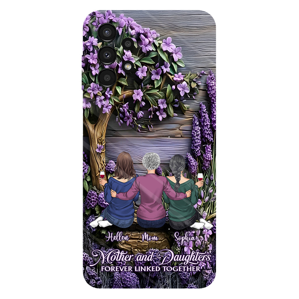 Mother And Daughters Forever Linked Together - Personalized Mother Full Print Phone Case