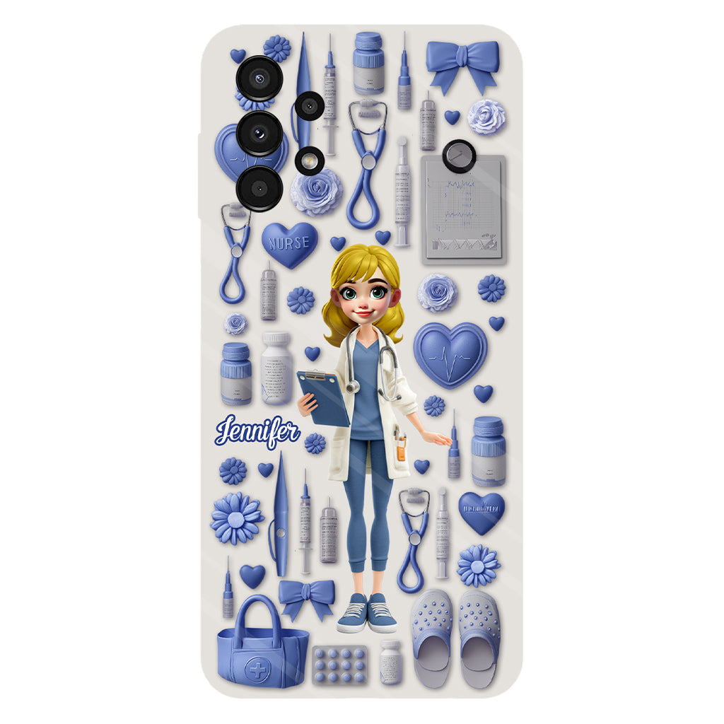 Le métier d'infirmière est un travail de cœur - Coque de téléphone personnalisée avec impression intégrale pour infirmière