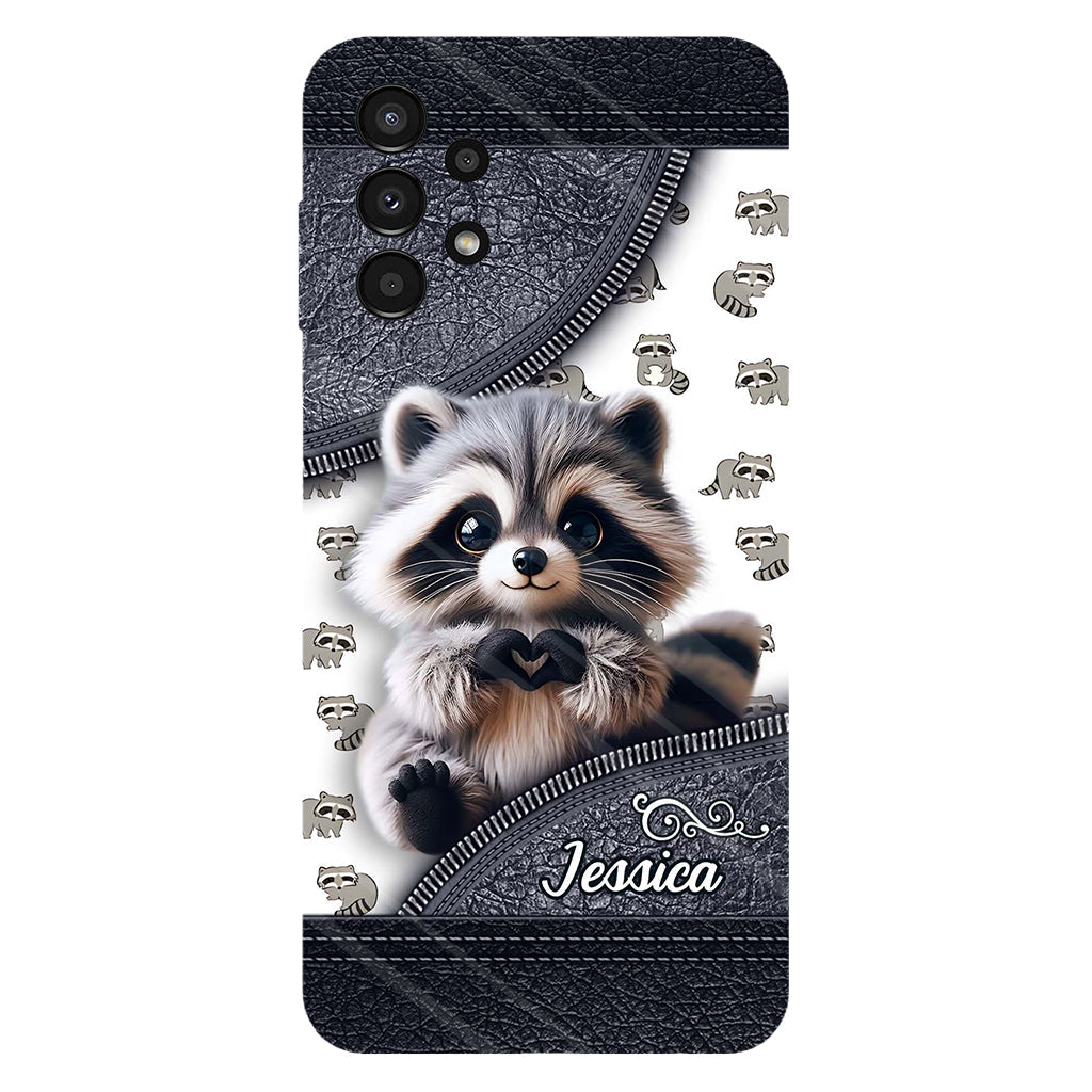 Adorable raton laveur - Coque de téléphone personnalisée avec motif raton laveur intégral